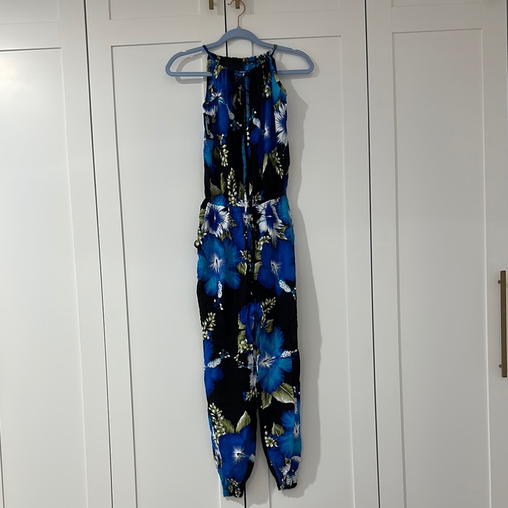 Chic Blue Floral Jumpsuit
